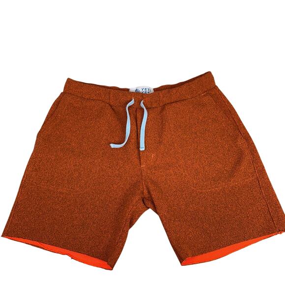Chubbies Shorts Large Yeti Yes Cold No Orange Sweat Pants Drawstring Pockets - Picture 1 of 5